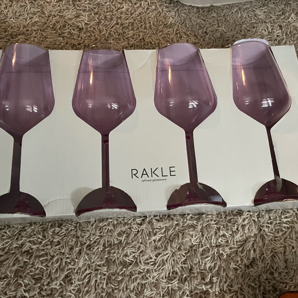 Brand new wine glasses.